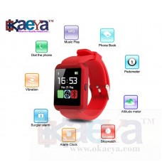 OkaeYa- U8 Smart Watch with Camera, Touch Screen, Multi Language (Colour May Vary)